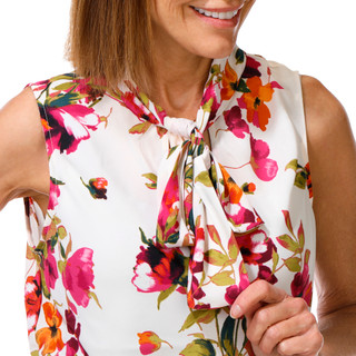 Thumbnail 2: NINE WEST Women's Sleeveless Floral Print Tie Neck Cami  
