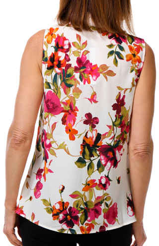 Thumbnail 3: NINE WEST Women's Sleeveless Floral Print Tie Neck Cami  