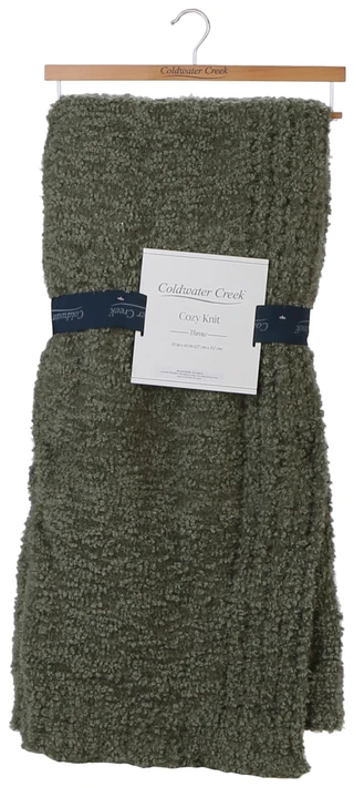 Thumbnail 1: Coldwater Creek 50x60 Cozy Knit Throw Blanket 