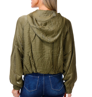 Thumbnail 2: Nautica Women's Raglan Hooded Zip Front Jacket 