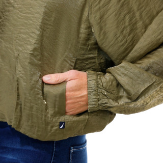 Thumbnail 3: Nautica Women's Raglan Hooded Zip Front Jacket 