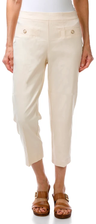 Thumbnail 1: Zac & Rachel Women's Pull-On Straight Flap Pocket Capris 