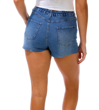 Thumbnail 2: No Comment Juniors' Allover Bows Denim Short  