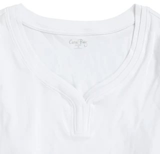 Thumbnail 2: Coral Bay Women's Plus 3/4 Sleeve Solid V-neck Casual Knit Top 