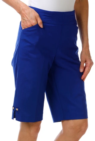 Thumbnail 1: Coral Bay Women's 12in Inseam Pull On Stretch Bermuda Shorts  