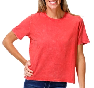 Thumbnail 1: Vintage threadz Women's Short Sleeve Cotton Patch Seam Tee 