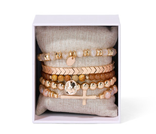 Thumbnail 1: Nicole Miller 5 Pc Beaded Bracelet Set 