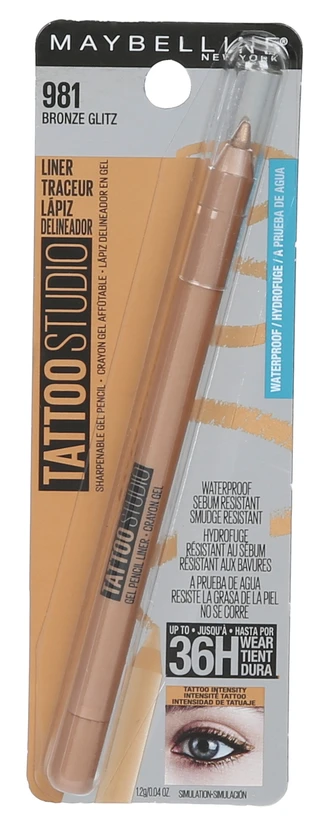 Thumbnail 1: Maybelline TattooStudio Gel Eye Pencil - Bronze Glitz 