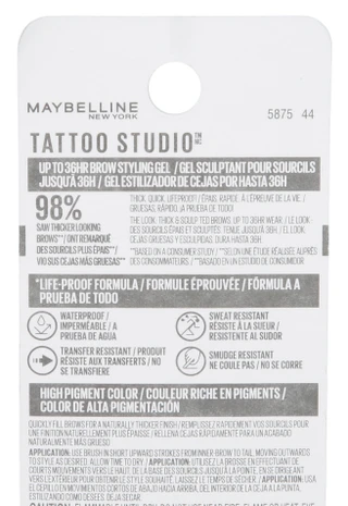 Thumbnail 2: Maybelline TattooStudio Brow Styling Gel - Blonde 