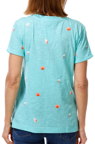 Thumbnail 3: Philosophy Women's Allover Embroidered Seashell Tee 