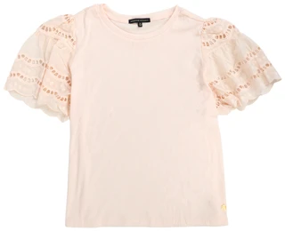Thumbnail 1: ADRIENNE VITTADINI Women's Short Lace Sleeve Crew Top 