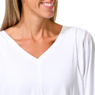 Thumbnail 3: Coral Bay Women's Puff Sleeve V Neck Top 