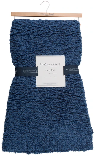 Thumbnail 1: Coldwater Creek 50x60 Cozy Knit Throw Blanket 
