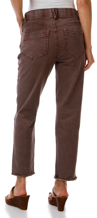 Thumbnail 2: Democracy Women's High Rise Slim Straight Fray Hem Jeans  