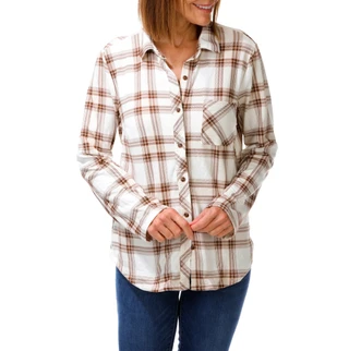 Thumbnail 1: ADRIENNE VITTADINI Women's Long Sleeve Plaid Button Up Top 