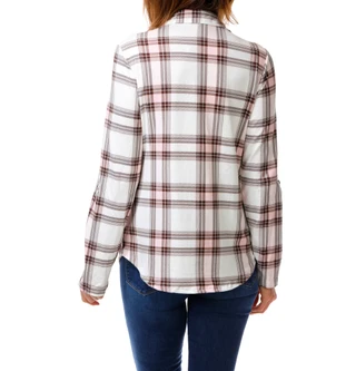 Thumbnail 2: ADRIENNE VITTADINI Women's Long Sleeve Plaid Button Up Top 