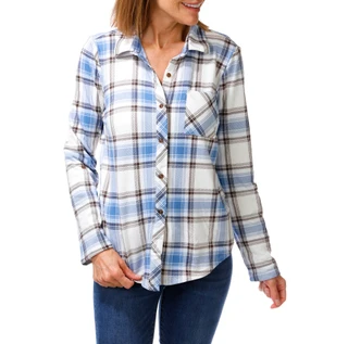 Thumbnail 1: ADRIENNE VITTADINI Women's Long Sleeve Plaid Button Up Top 