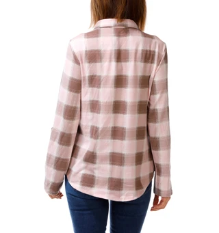 Thumbnail 2: ADRIENNE VITTADINI Women's Long Sleeve Plaid Button Up Top 