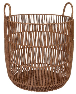 Thumbnail 1: Bino The Creel Small Round Resin Basket Hamper with Handles 