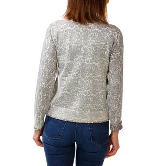 Thumbnail 2: GREIGE Women's Long Sleeve Leopard Print Cardigan 