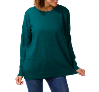 Thumbnail 1: MAGASCHONI Women's Pointelle Pullover Sweater 