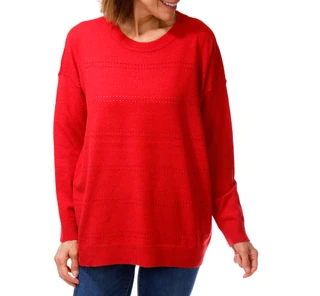 Thumbnail 1: MAGASCHONI Women's Pointelle Pullover Sweater 