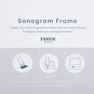 Thumbnail 2: Reece Studio 3.5x4.5 Baby Sonogram Thumbprint Picture Frame 
