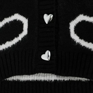 Thumbnail 2: Freshman Girls Hearts Button Up Cardigan 