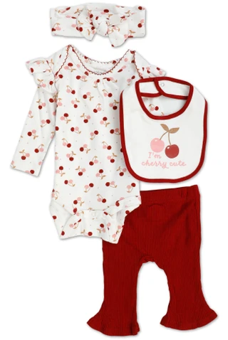 Thumbnail 1: Catherine Malandrino Baby Girls 4 Pc Pants Set 