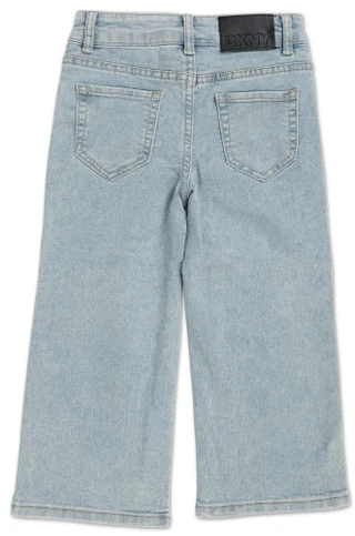 Thumbnail 2: DKNY Toddler Girls Heart Embroidered Flared Jeans 