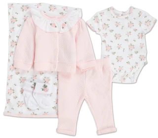 Thumbnail 1: Baby Essentials Baby Girls 5 Pc Floral Pant Set 