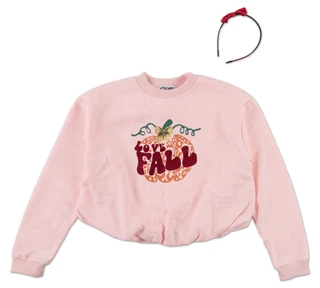 Thumbnail 1: Vigoss Girls 2 Pc Headband & Sweatshirt Set  