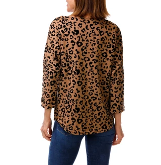 Thumbnail 2: Zac & Rachel Women's 3/4 Sleeve Leopard Print Top 