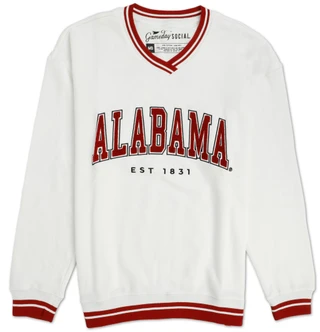 Thumbnail 1: Gameday Social Women's Alabama University Varsity Sweatshirt 