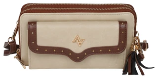 Thumbnail 1: ADRIENNE VITTADINI Double Zip Faux Leather Crossbody  