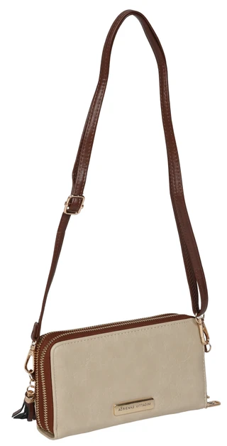 Thumbnail 2: ADRIENNE VITTADINI Double Zip Faux Leather Crossbody  