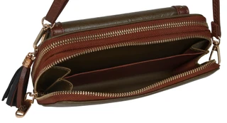 Thumbnail 2: ADRIENNE VITTADINI Double Zip Faux Leather Crossbody  