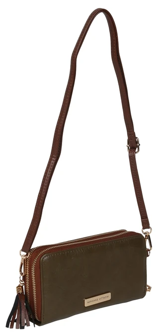 Thumbnail 3: ADRIENNE VITTADINI Double Zip Faux Leather Crossbody  