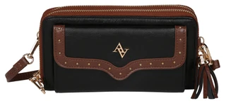 Thumbnail 1: ADRIENNE VITTADINI Double Zip Faux Leather Crossbody  