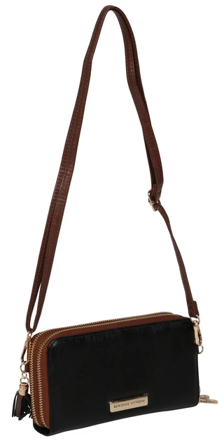 Thumbnail 3: ADRIENNE VITTADINI Double Zip Faux Leather Crossbody  