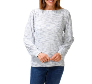 Thumbnail 1: Zac & Rachel Women's Long Sleeve Ribbed Knit Top 