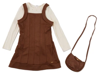 Thumbnail 1: Tahari Girls 3 Pc Jumper, Long Sleeve Top & Crossbody Bag Set 