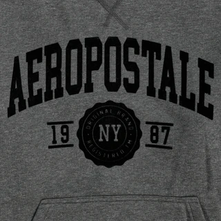 Thumbnail 2: Aeropostale Big Men's Kangaroo Pocket Flocked Logo Hoodie 