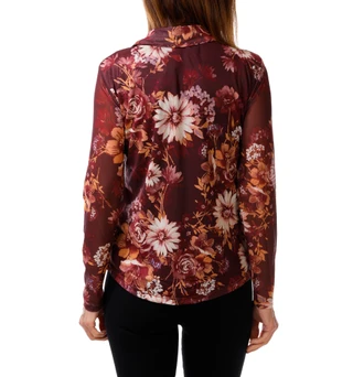 Thumbnail 2: ADRIENNE VITTADINI Women's Long Sleeve Button Front Printed Blouse 