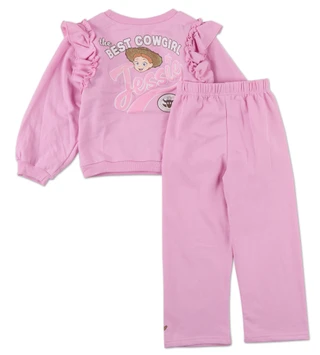 Thumbnail 2: Toy Story Girls 2 Pc Ruffled Wide Leg Jessie the Best Cowgirl Pant Set 