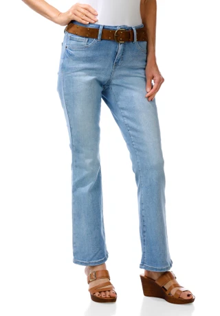 Thumbnail 1: Royalty For ME Women's Belted Bootcut Jeans 