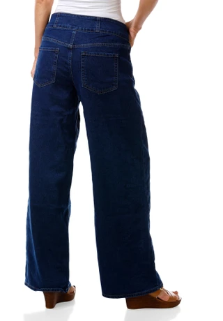 Thumbnail 2: Royalty For ME Women's Two Button Wide Leg Jeans 