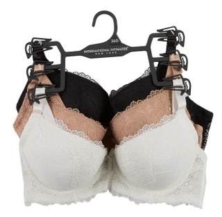 Thumbnail 1: International Intimates Women's 3 Pk Padded Lace Bras  