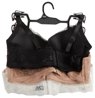 Thumbnail 4: International Intimates Women's 3 Pk Padded Lace Bras  