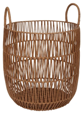 Thumbnail 1: Bino The Creel Small Round Resin Basket Hamper with Handles 